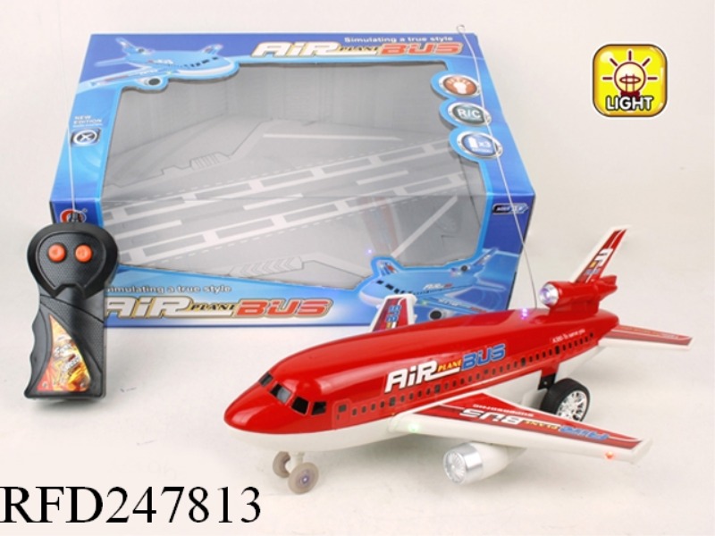 2CHANNEL R/C AIRLINER WITH 3 COLOR FLASH LIGHT