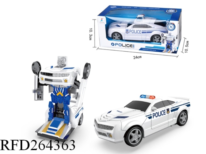 B/O UNIVERSAL TRANSFORMATION POLICE CAR WITH LIGHT AND MUSIC