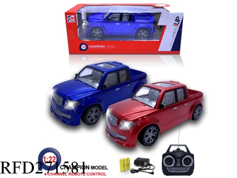 1:22 4CH PICKUP  R/C CAR  WITH HEADLIGHT (INCLUDE BATTERY)