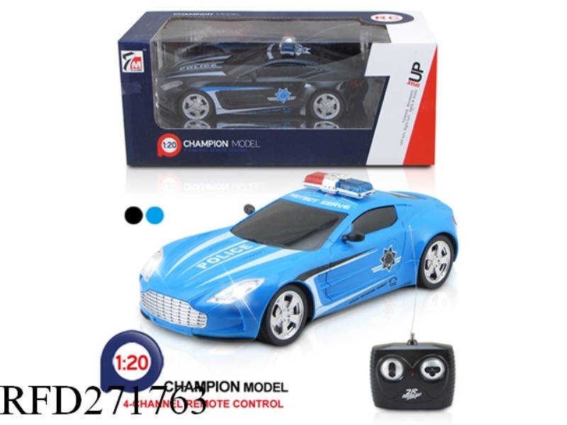 1:20 4CH MARTIN PRINTS R/C POLICE CAR WITH LIGHT (NOT INCLUDE BATTERY)