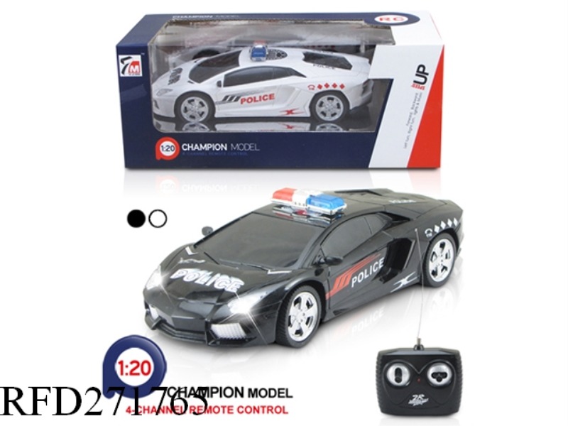 1:20 4CH LAMBORGHINI PRINTS R/C POLICE CAR WITH LIGHT (NOT INCLUDE BATTERY)
