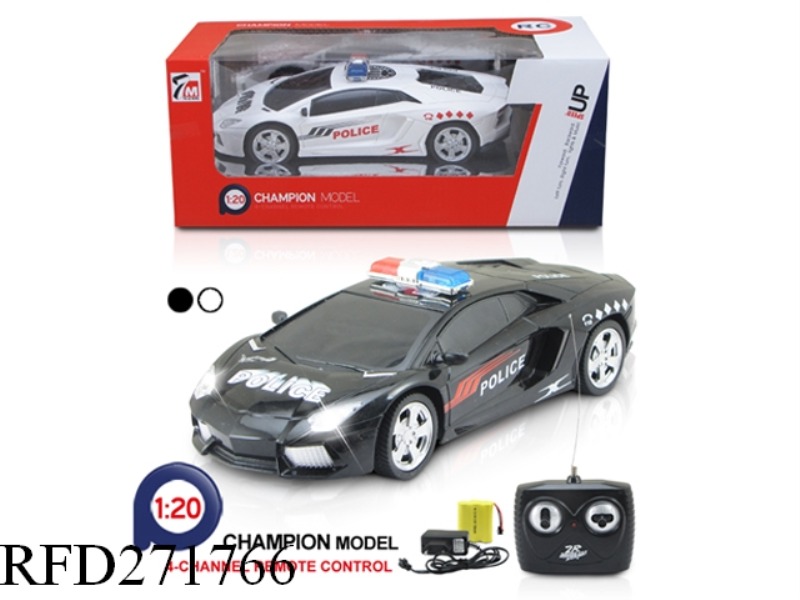 1:20 4CH LAMBORGHINI PRINTS R/C POLICE CAR WITH LIGHT (INCLUDE BATTERY)