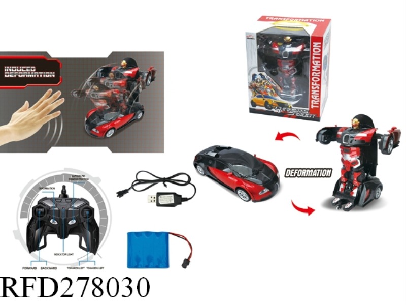 1:14 2.4G 7CHANNEL R/C TRANSFORMATION ROBOT WITH LIGHT AND SOUND(INCLUDE BATTERY)