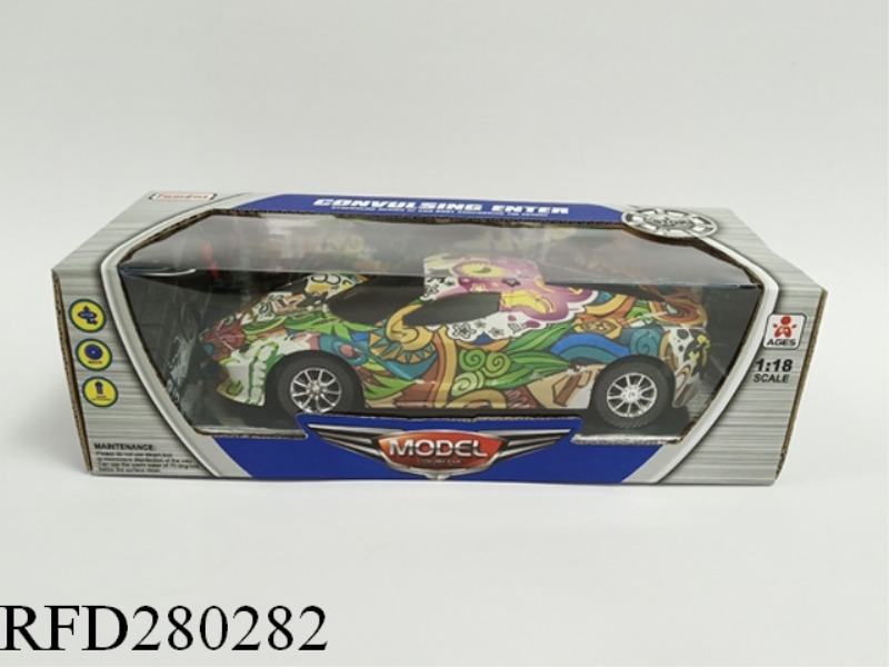 SPECIAL FLOWER PRINTING 1:18 FERRARI (TWO-WAY REMOTE CONTROL VEHICLE)