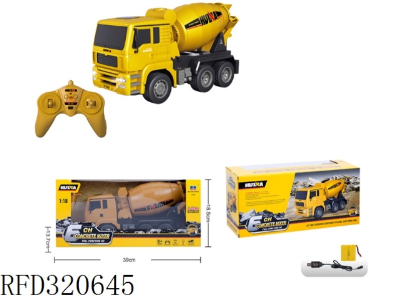 1:18 6 CHANNEL R/C MIXER TRUCK(BATTERY INCLUDE)