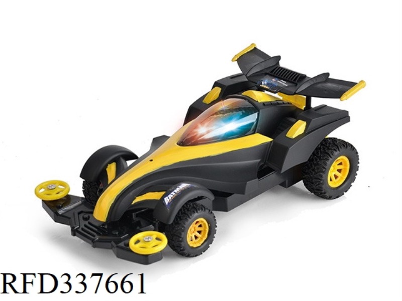 BATMAN FOUR-CHANNEL CHARGING REMOTE CONTROL CAR TWO MIXED, RED/YELLOW, REMOTE CONTROL 2.4G