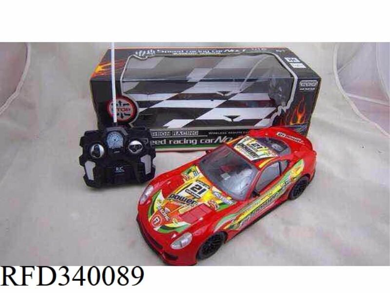 SIMULATION FOUR-WAY REMOTE CONTROL CAR WITH LIGHT RACING STANDARD PACKAGE CHARGING (RED, YELLOW AND