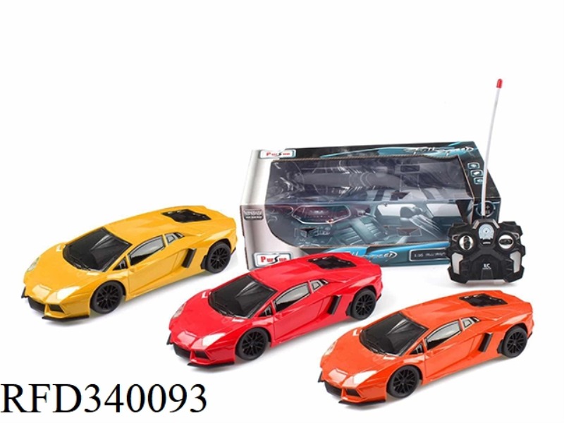 SIMULATION FOUR-WAY REMOTE CONTROL CAR WITH LIGHT PACKAGE CHARGING (RED, YELLOW AND ORANGE) THREE CO
