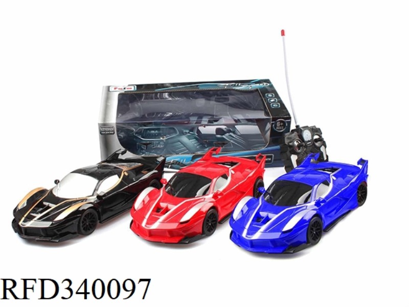 SIMULATION FOUR-WAY REMOTE CONTROL CAR WITH LIGHT PACKAGE CHARGING (RED, BLUE AND BLACK) THREE COLOR