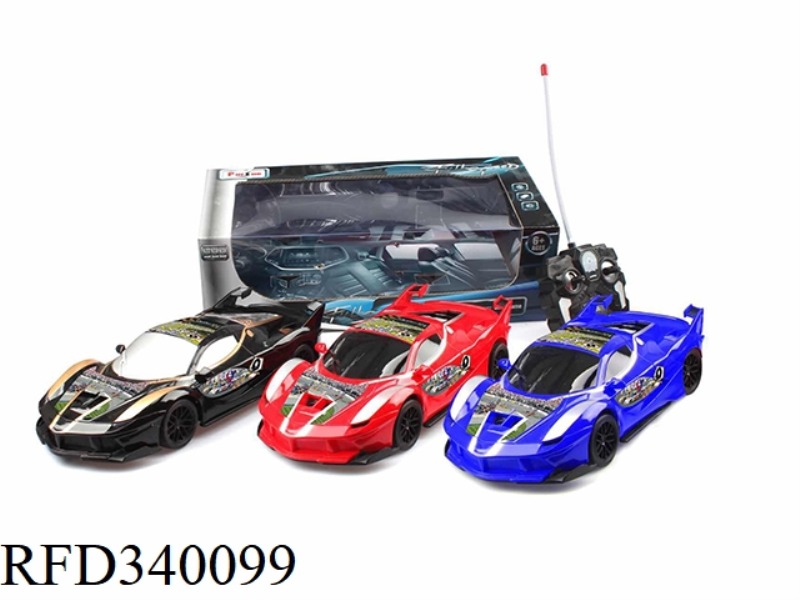 SIMULATION FOUR-WAY REMOTE CONTROL CAR WITH LIGHT RACING STANDARD PACKAGE CHARGING (RED, BLUE AND BL