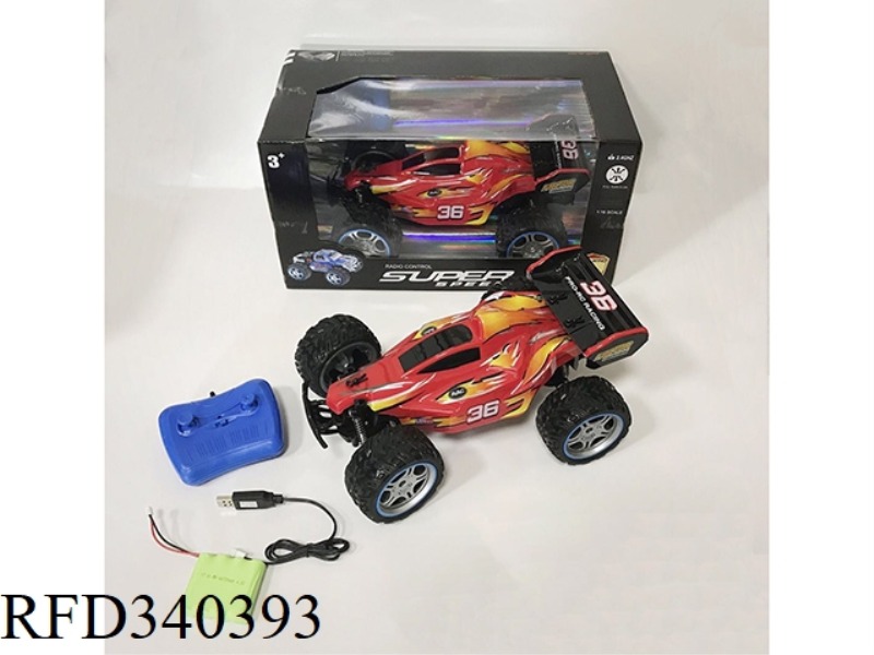 1:16 FOUR-WAY CROSS-COUNTRY REMOTE CONTROL CAR (INCLUDING
ELECTRICITY)