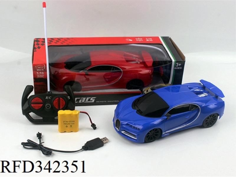 1:16 FOUR-WAY LIGHT
BUGATTI
CHIRON REMOTE CONTROL CAR
(WITH USB CHARGING)
/PACKAGE