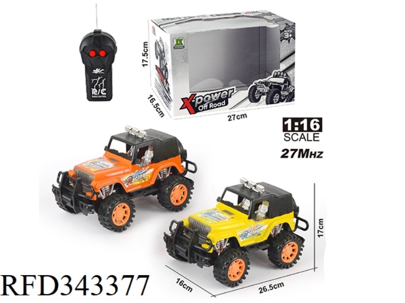 1:16 TWO-WAY REMOTE CONTROL JEEP OFF-ROAD FULL ROOF RACING CAR