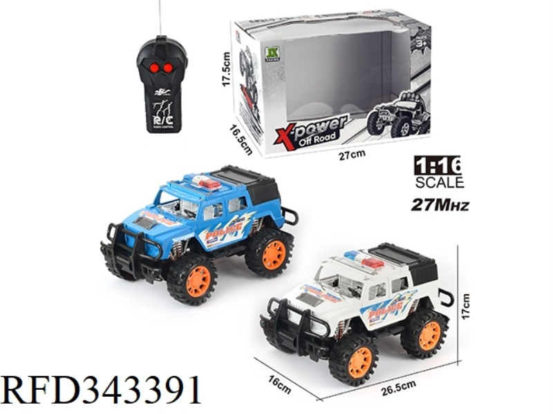 1:16 TWO-WAY REMOTE CONTROL HUMMER OFF-ROAD FULL-TOP POLICE CAR