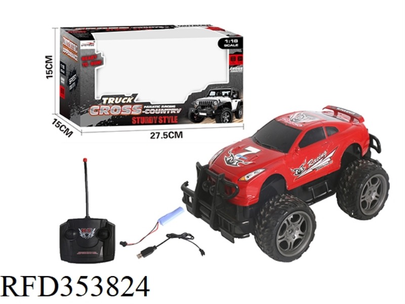 1:18 4-CHANNEL NISSAN REMOTE CONTROL OFF-ROAD VEHICLE（INCLUDE）