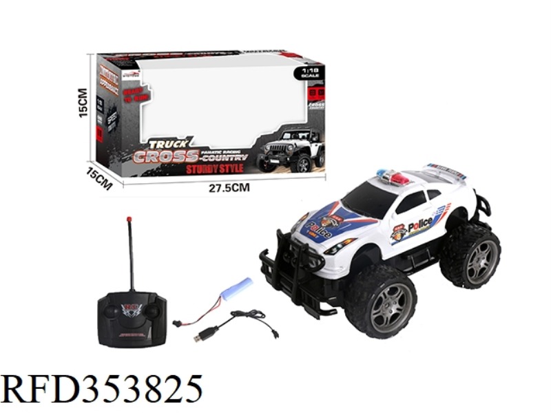 1:18 4-CHANNEL NISSAN REMOTE CONTROL OFF-ROAD POLICE CAR（INCLUDE）