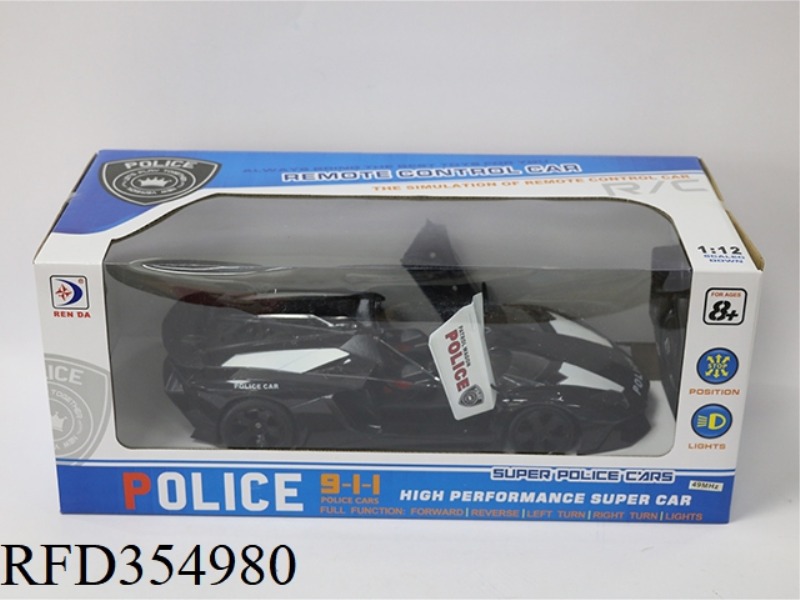 1:12 REMOTE CONTROL SIMULATION OPEN DOOR POLICE CAR MODEL