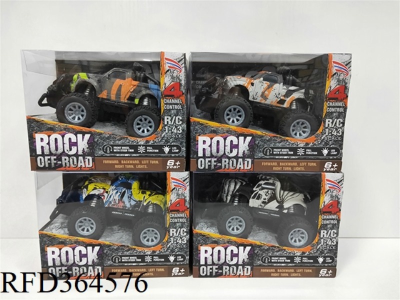 1:43 GRAFFITI DODGE PICKUP FOUR-WAY REMOTE CONTROL CAR WITH LIGHT