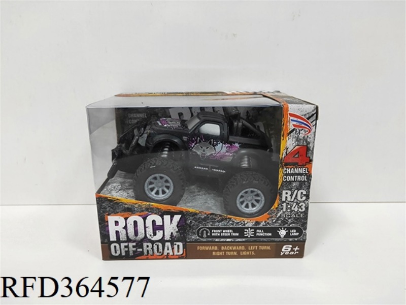 1:43 DODGE PICKUP FOUR-WAY REMOTE CONTROL CAR WITH LIGHT