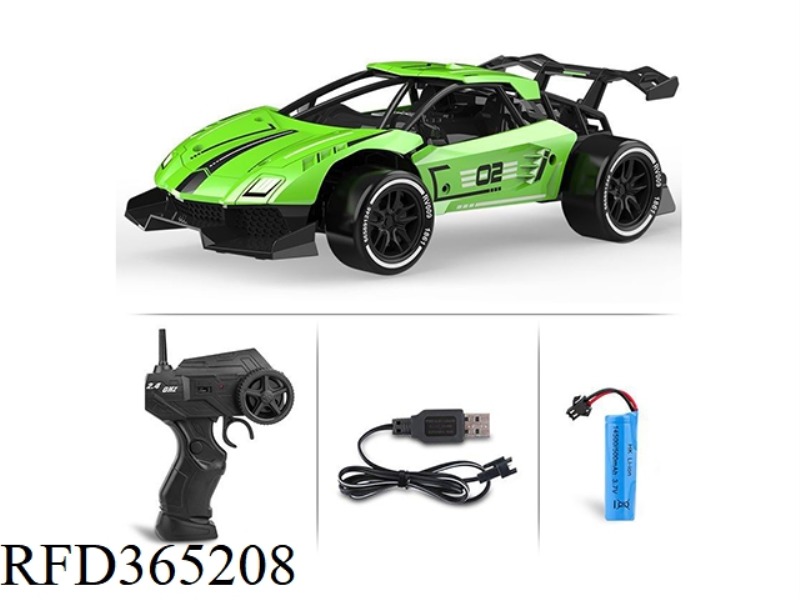 2.4G ALLOY HIGH-SPEED CAR (GREEN AND ORANGE 2 COLORS)