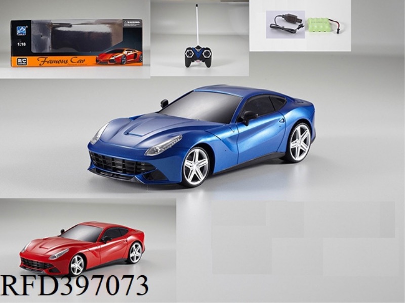 1:18 FOUR-CHANNEL FERRARI REMOTE CONTROL CAR-RED AND BLUE 2 COLORS MIXED-(INCLUDE)(27MHZ)