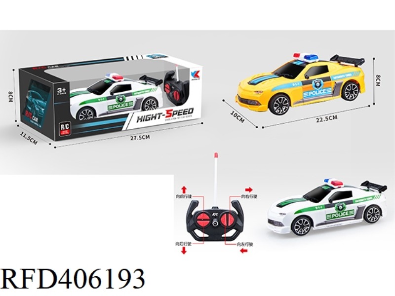 1:18 FOUR-WAY HORNET POLICE CAR REMOTE CONTROL CAR (NOT INCLUDE)