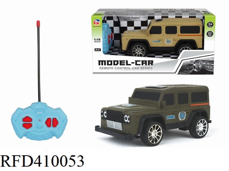 1:18 FOUR-CHANNEL OFF-ROAD REMOTE CONTROL MILITARY VEHICLE LAND ROVER DEFENDER (NOT INCLUDE)