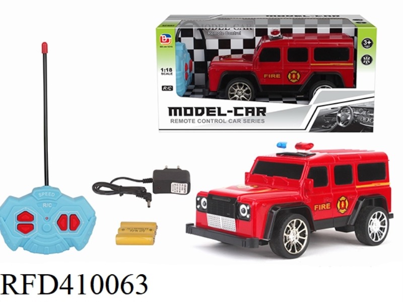 1:18 FOUR-CHANNEL OFF-ROAD REMOTE CONTROL POLICE CAR LAND ROVER DEFENDER (INCLUDE)