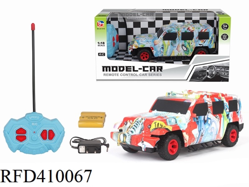 1:18 FOUR-CHANNEL REMOTE CONTROL POLICE CAR WRANGLER (INCLUDE)