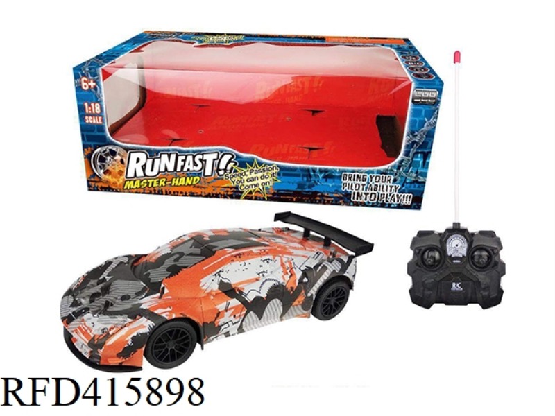 1:18 WATERMARK FOUR-WAY REMOTE CONTROL CAR WITH LIGHTS