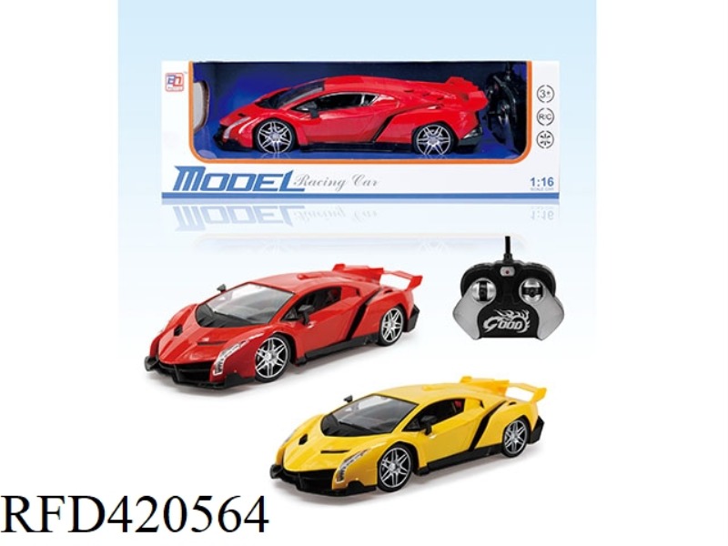 1:16 FOUR-CHANNEL REMOTE CONTROL CAR WITH FRONT LIGHT (INCLUDE)