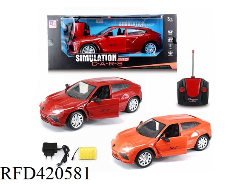 1:10 FIVE-CHANNEL DOOR REMOTE CONTROL CAR WITH FRONT AND REAR LIGHTS, INCLUDING BATTERY
