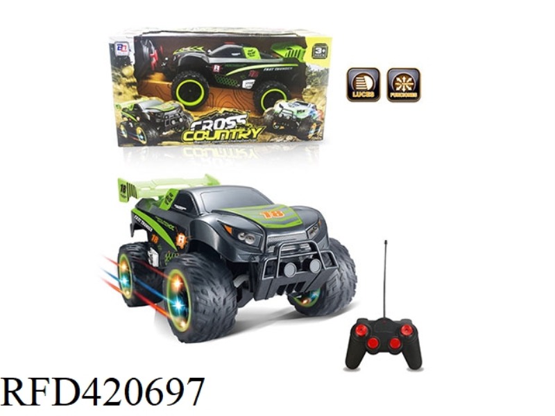 1:14 OFF-ROAD FOUR-CHANNEL REMOTE CONTROL CAR (WHEELS WITH LIGHTS)