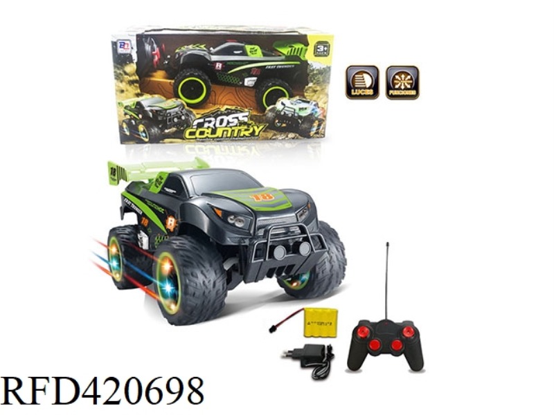 1:14 OFF-ROAD FOUR-CHANNEL REMOTE CONTROL CAR (INCLUDING ELECTRICITY, WHEELS WITH LIGHTS.)