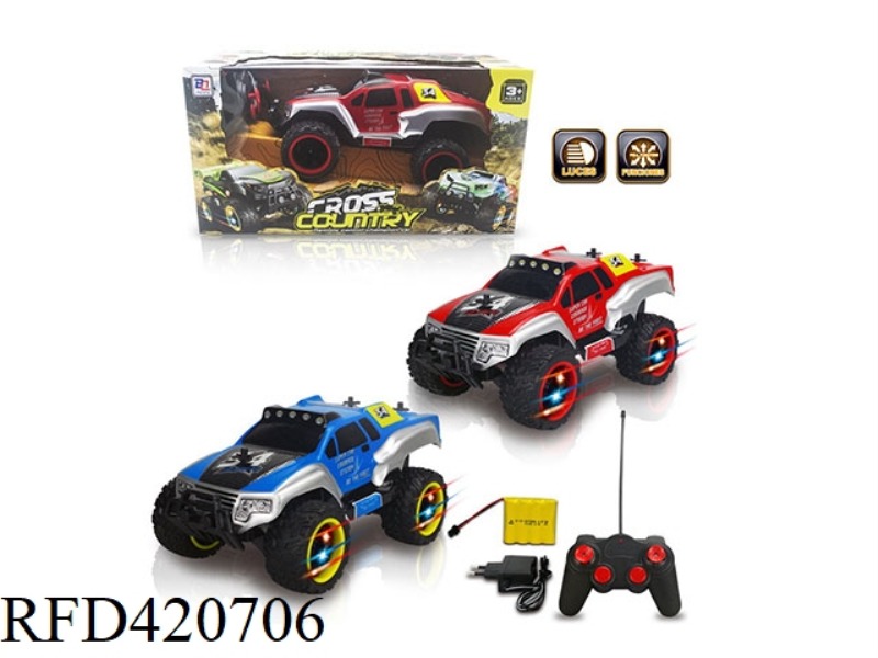 1:14 BLISTER OFF-ROAD VEHICLE (WITH BATTERY CHARGER, WHEELS WITH LIGHTS.)