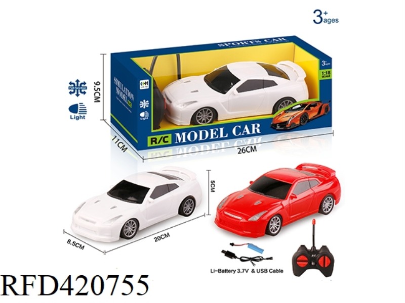 1:18 FOUR-CHANNEL REMOTE CONTROL CAR GTR (INCLUDE)
