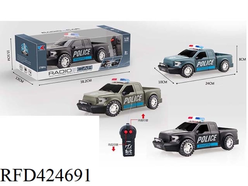 F150 FORD RAPTOR 1:16 TWO-WAY REMOTE CONTROL POLICE CAR WITHOUT LIGHT AND MUSIC