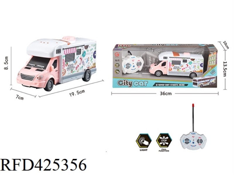 1:32 FOUR-WAY LIGHT REMOTE CONTROL ICE CREAM CAR THEME RV (NOT INCLUDING ELECTRICITY)