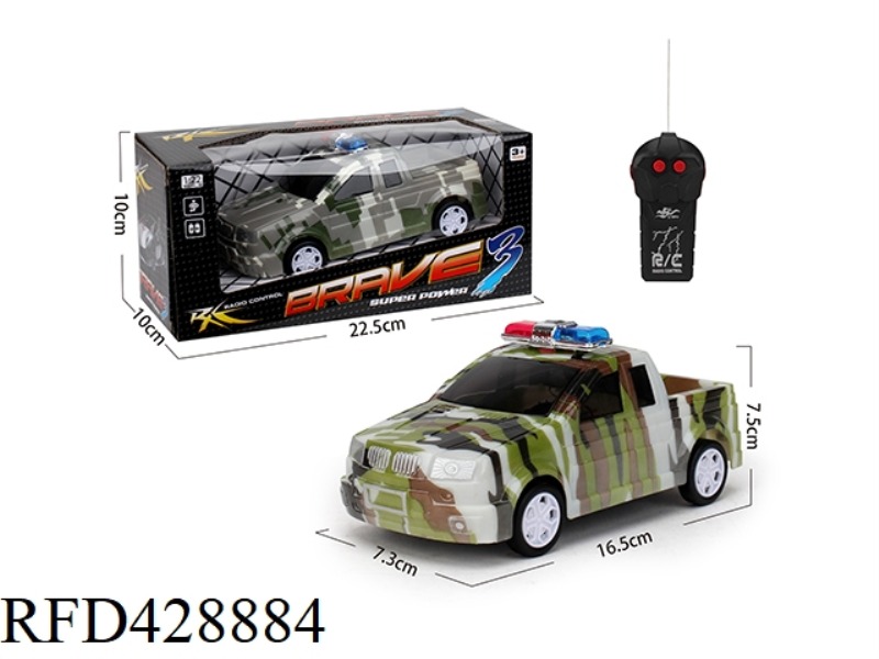 1:22 TWO-CHANNEL PICKUP REMOTE CONTROL POLICE CAR