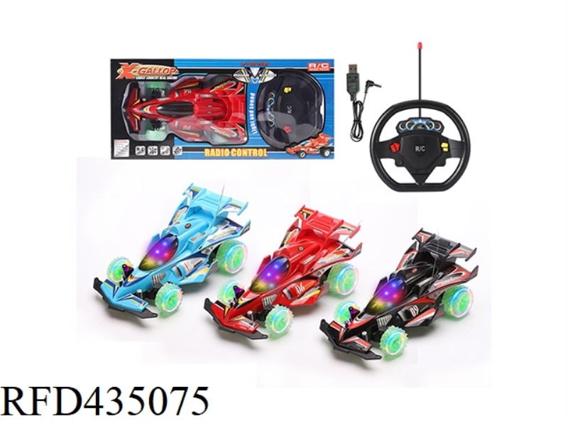 FOUR-CHANNEL REMOTE CONTROL CAR PADDLE WHEEL STEERING WHEEL POWER INDUCTION WITH 3D LIGHT AND MUSIC