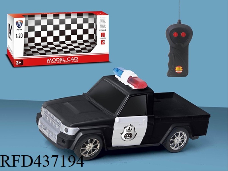 1: 20 TWO-CHANNEL PICKUP TRUCK REMOTE CONTROL POLICE CAR