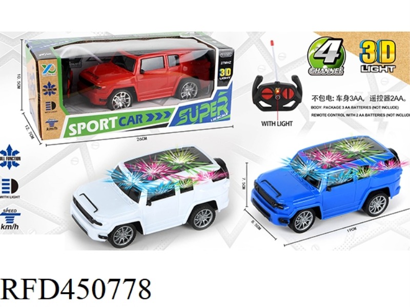 1:20 FOUR-WAY WITH 3D LIGHT TOYOTA REMOTE CONTROL CAR