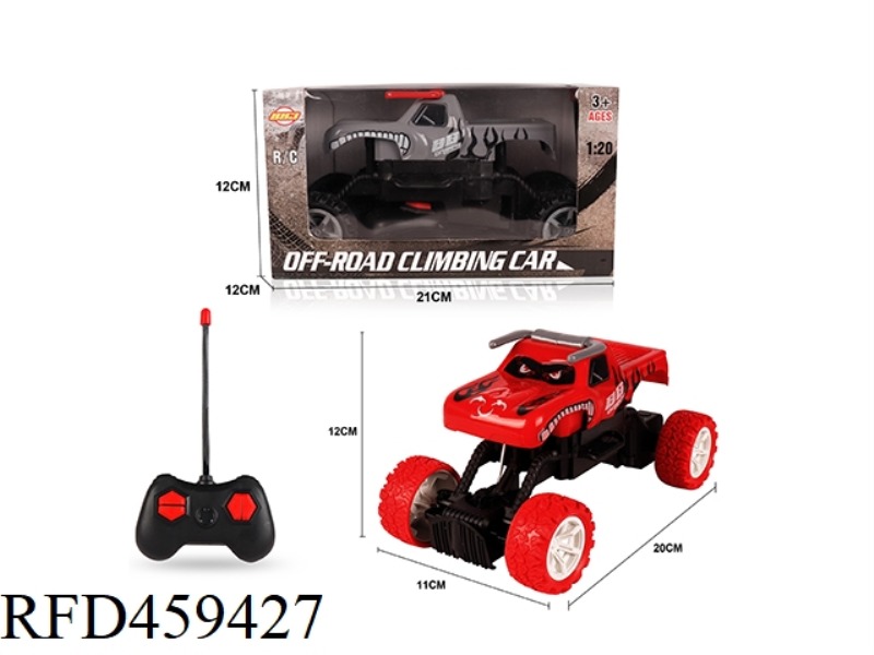 1: 20 BUFFALO FOUR-CHANNEL REMOTE CONTROL VEHICLE (NOT INCLUDED) RED / GREY 27MHZ