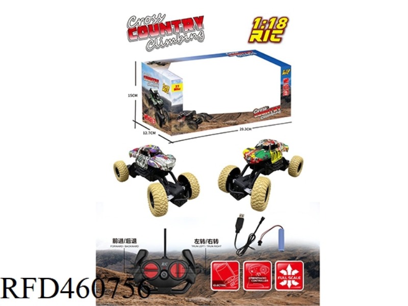 27MHZ 1:18 FOUR-CHANNEL REMOTE CONTROL GRAFFITI CROSS-COUNTRY CLIMBING VEHICLE (INCLUDE)