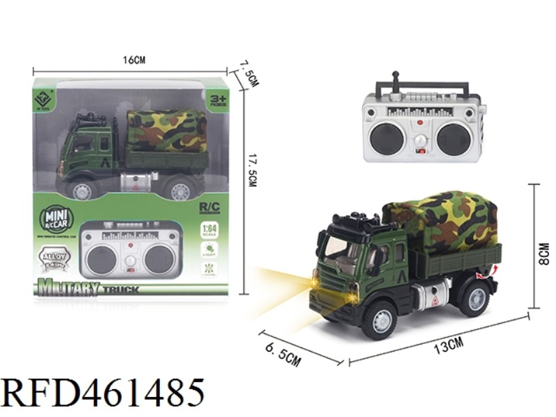 1: 64 CROSS 2.4G ALLOY REMOTE CONTROL MILITARY TRANSPORT VEHICLE (2.4G)