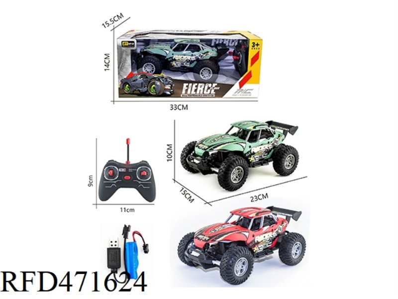1:16 FOUR-CHANNEL 27MHZ REMOTE CONTROL PAD PRINTING RACING CAR (INCLUDING ELECTRICITY)
