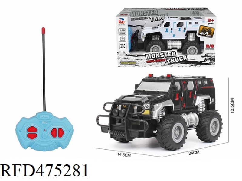 1:16 FOUR-CHANNEL OFF-ROAD REMOTE CONTROL CAR SIMULATION SPECIAL POLICE (NOT INCLUDE)