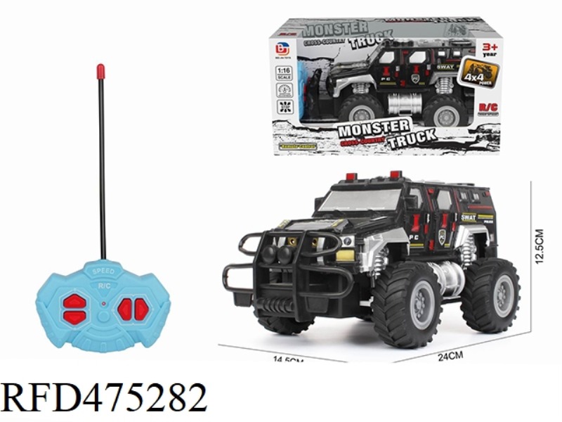 1:16 FOUR-CHANNEL OFF-ROAD REMOTE CONTROL CAR SPECIAL POLICE (NOT INCLUDE)