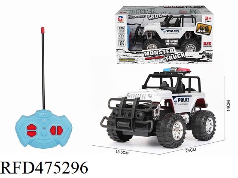 1:16 FOUR-CHANNEL OFF-ROAD REMOTE CONTROL CAR WRANGLER POLICE CAR (NOT INCLUDE)