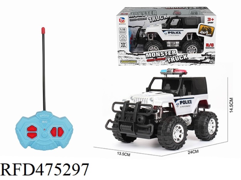 1:16 FOUR-CHANNEL OFF-ROAD REMOTE CONTROL CAR WRANGLER POLICE CAR (NOT INCLUDE)